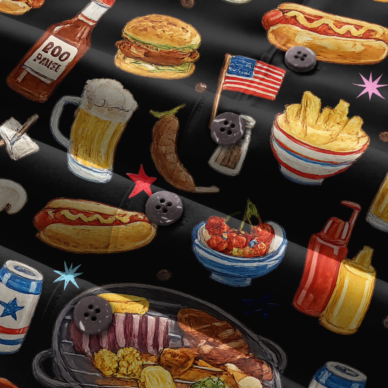Men's Barbecue Hawaiian Shirt - Grilling Cookout Print