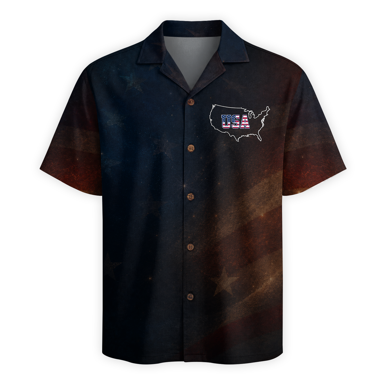 The Land We Defend Scenic Map Hawaiian Shirt - Dark Edition