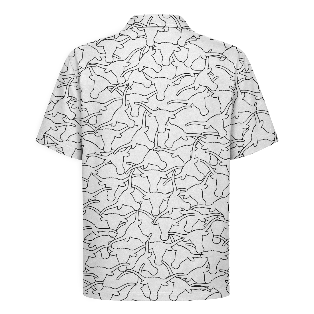 Lone Star Longhorn Hawaiian Shirt - White Edition