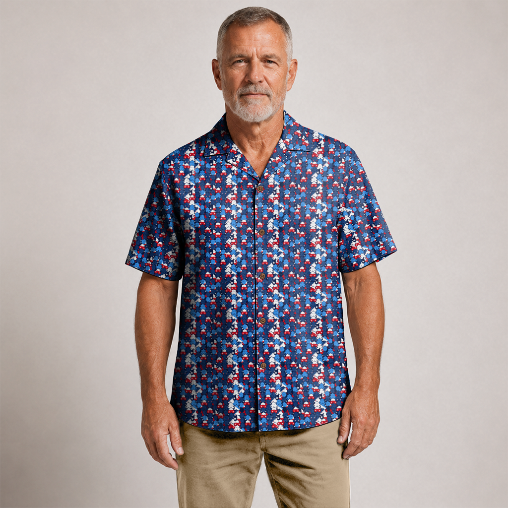 Men's Texas Hawaiian Shirt - Texan Melons Print Button-Up