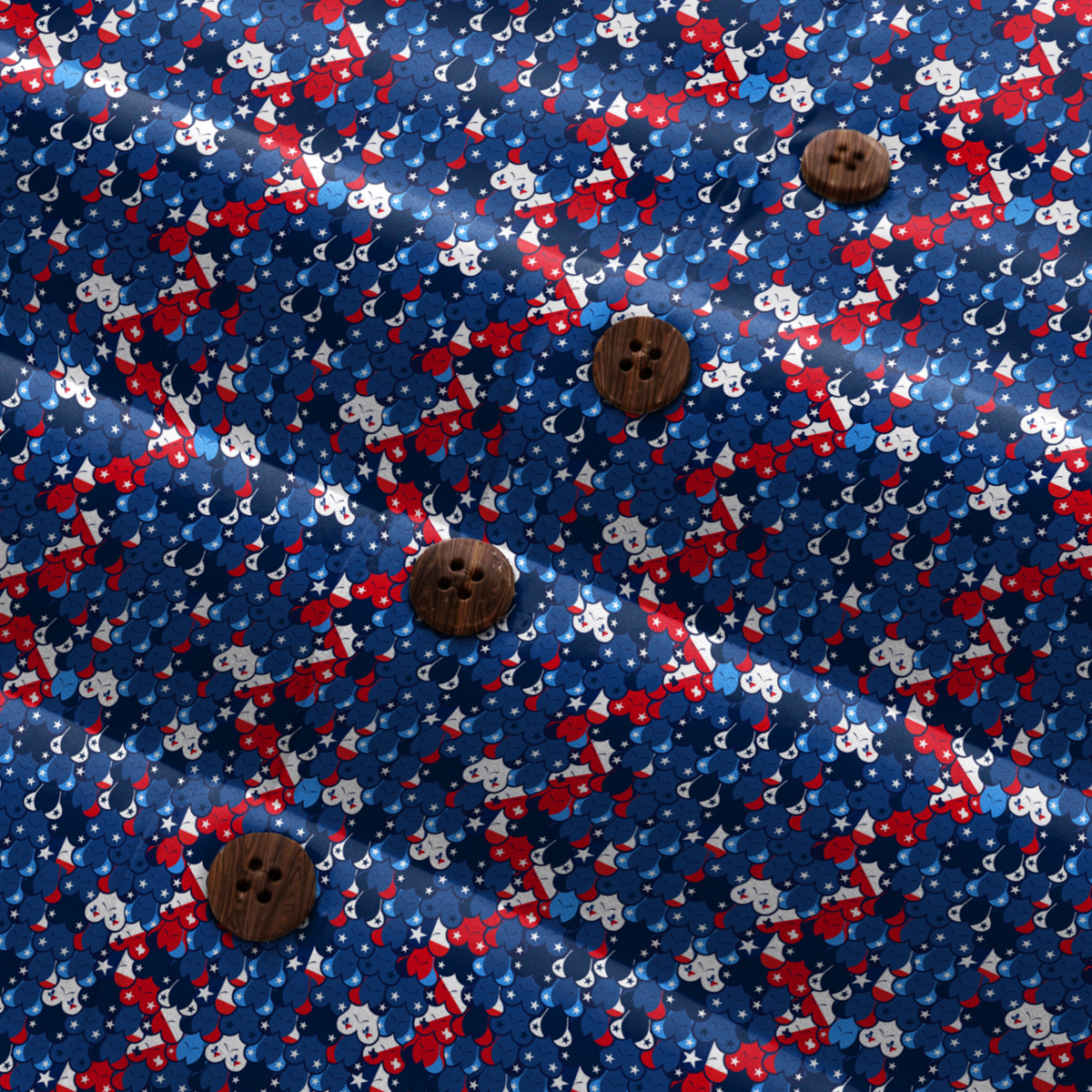 Texas Hawaiian Shirt for Men - Navy Texan Melons Print