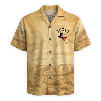 The Vintage Texas Heritage Hawaiian Shirt - Desert Sand Edition