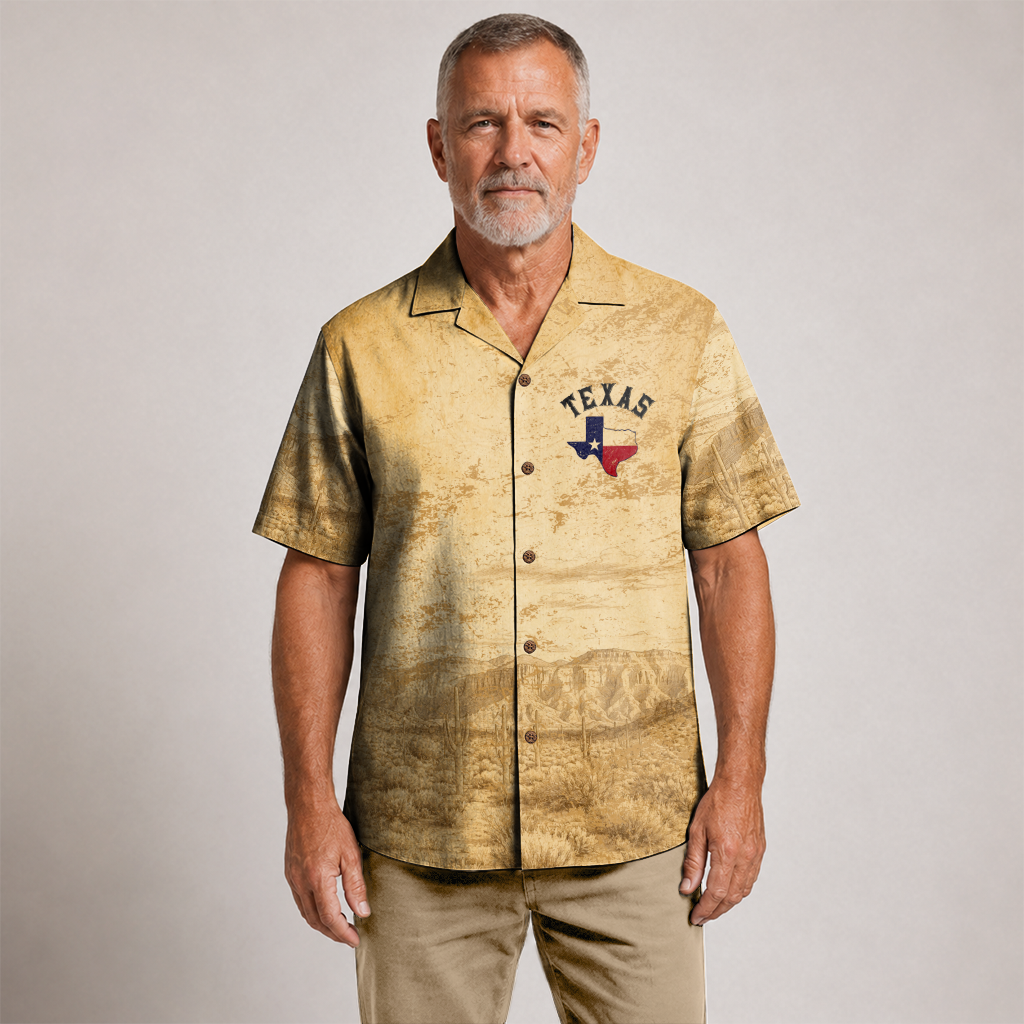 Texas Shirt for Men - Vintage Heritage Hawaiian Button-Up