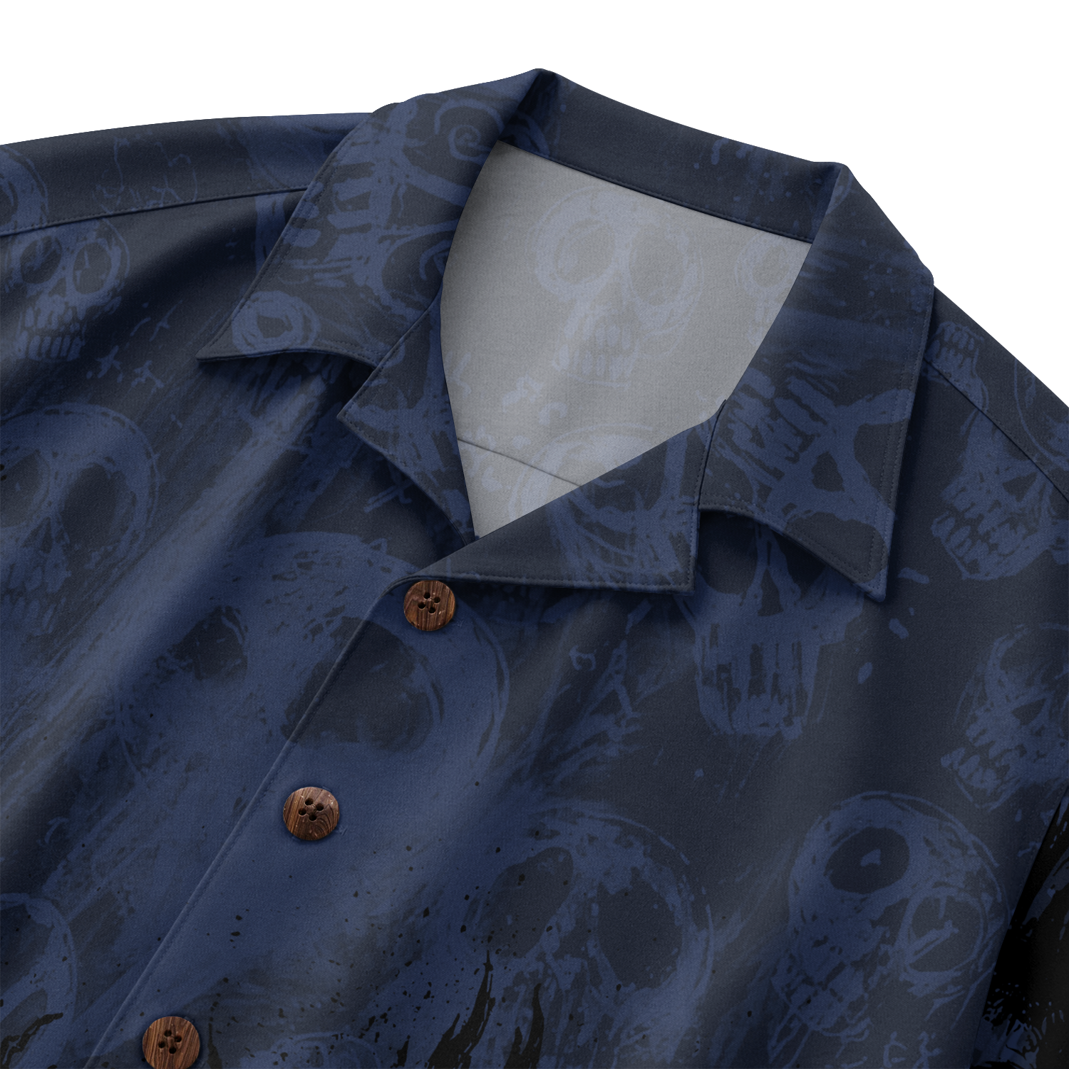 Skeleton Crew Highway Outlaws Muscle Car Hawaiian Shirt - Navy Edition