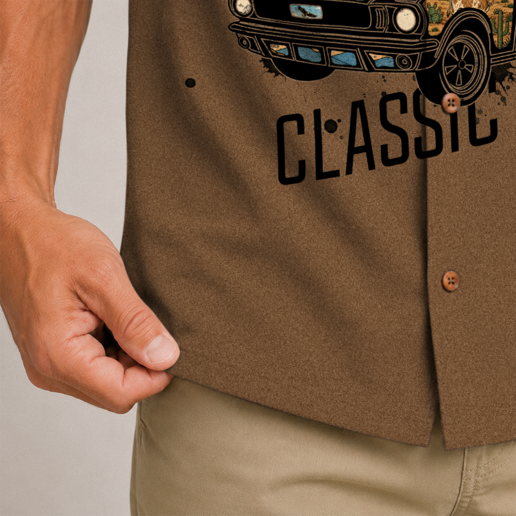 Texas x Classic Car Hawaiian Shirt for Men