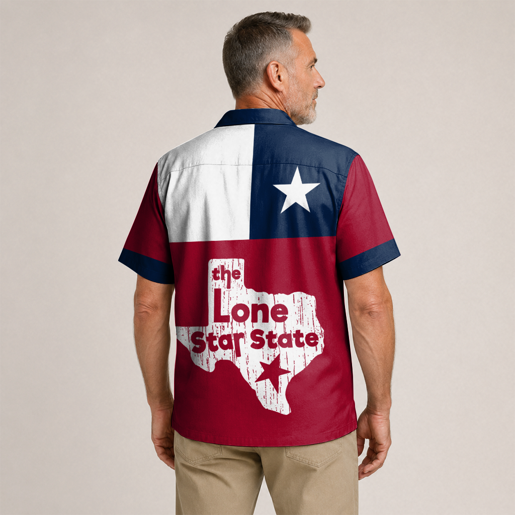 Texas Flag Hawaiian Shirt for Men