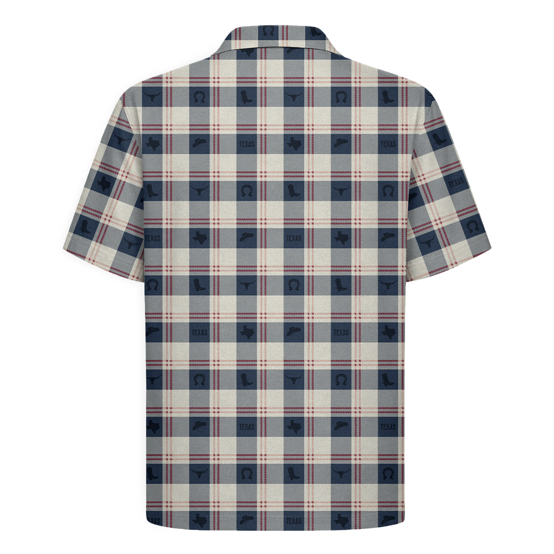 Texas Check Hawaiian Shirt for Men