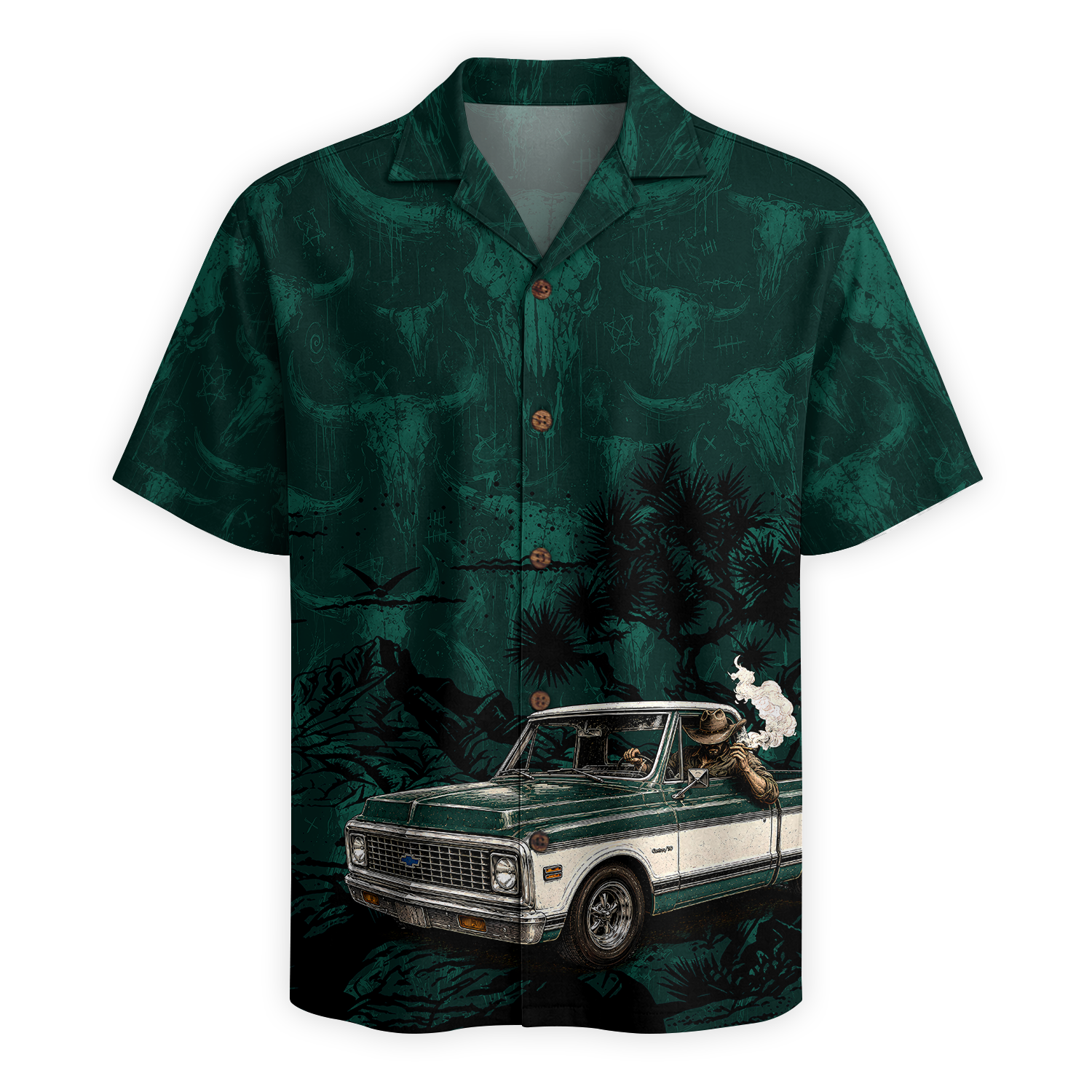 Texas x Classic Car Hawaiian Shirt for Men