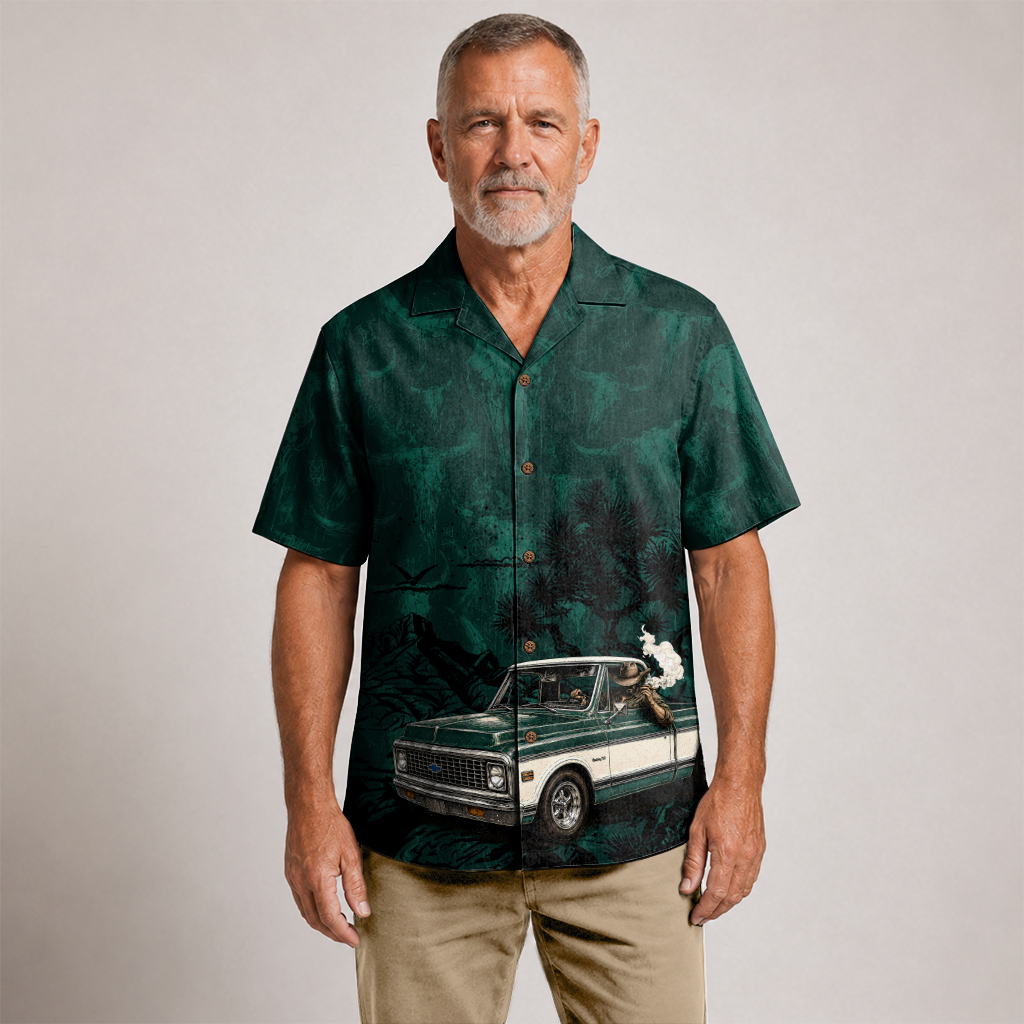 Texas x Classic Car Hawaiian Shirt for Men