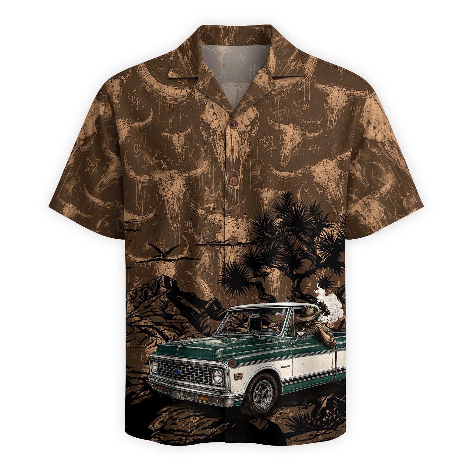 Texas x Classic Car Hawaiian Shirt for Men