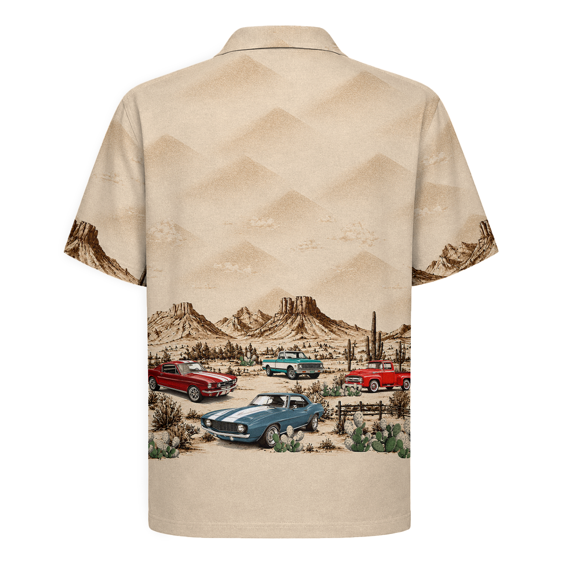 Texas x Classic Car Hawaiian Shirt for Men