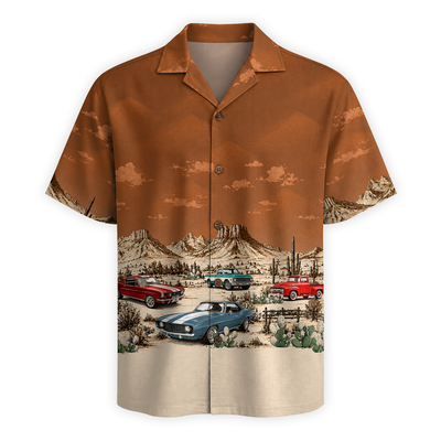 Texas x Classic Car Hawaiian Shirt for Men