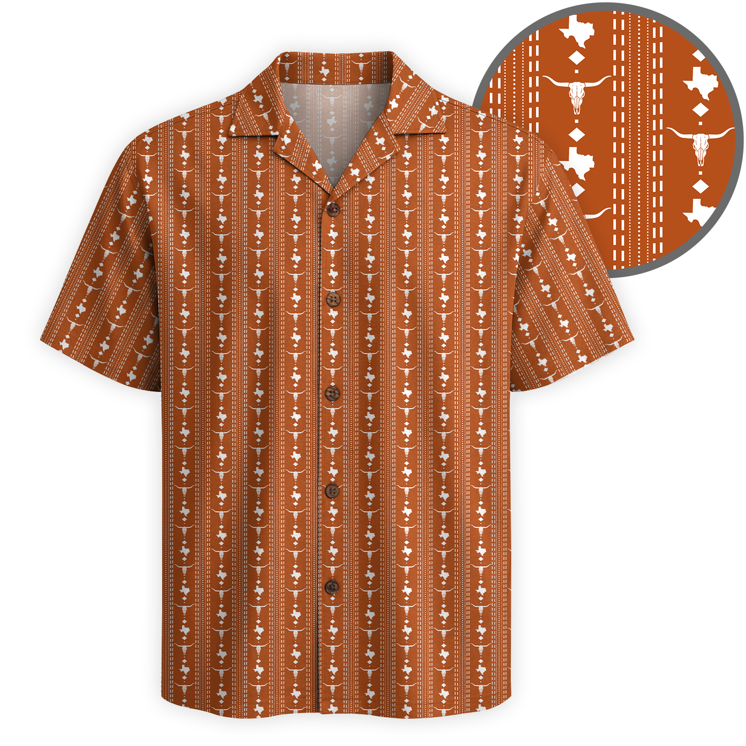 Texas Check Hawaiian Shirt for Men