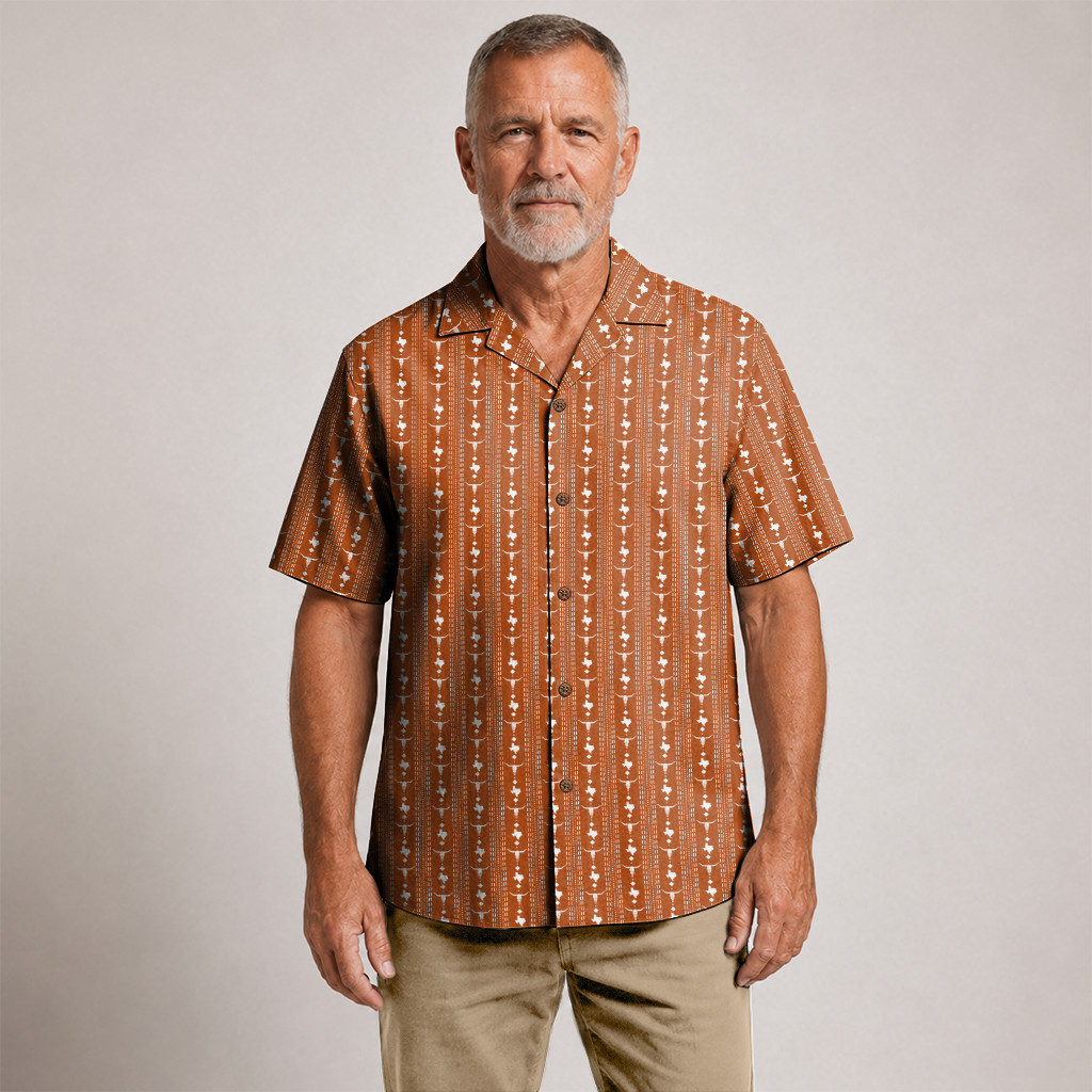 Texas Check Hawaiian Shirt for Men
