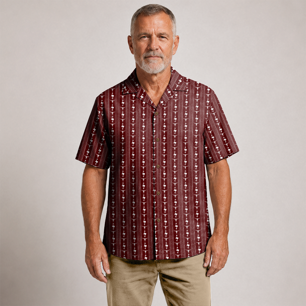 Texas Check Hawaiian Shirt for Men