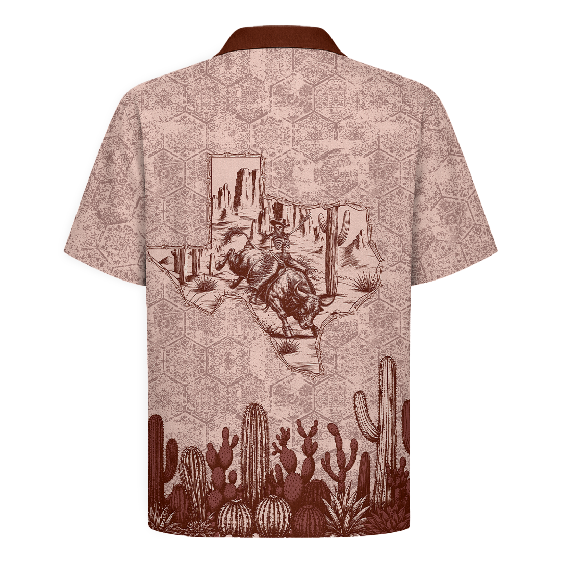 Texas x Skull Hawaiian Shirt for Men