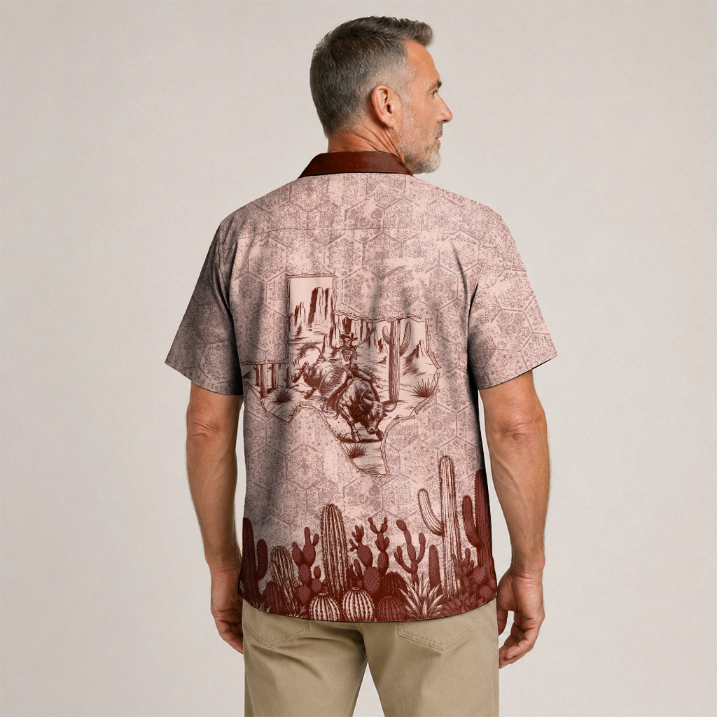 Texas x Skull Hawaiian Shirt for Men