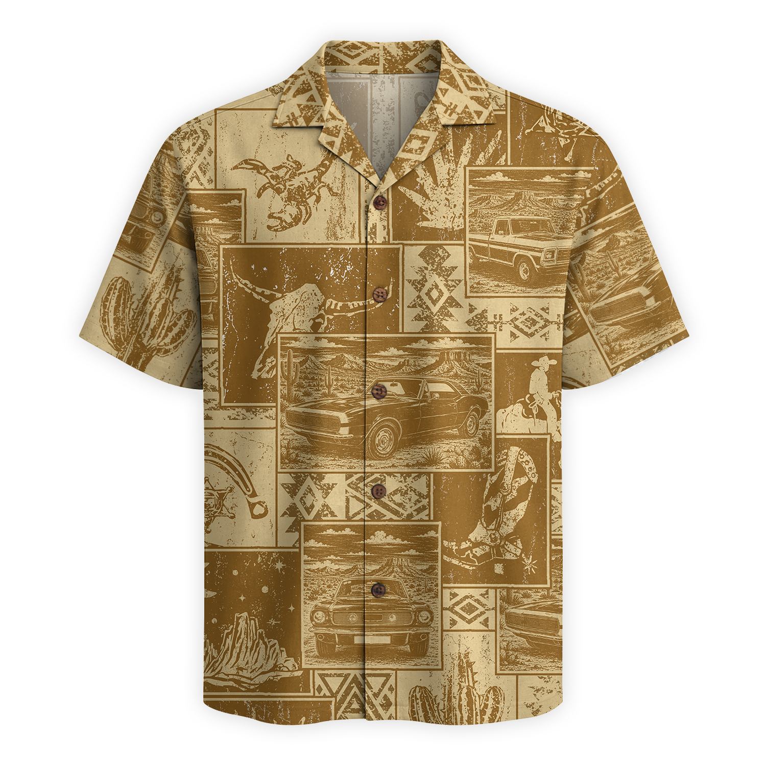 Texas x Classic Car Hawaiian Shirt for Men