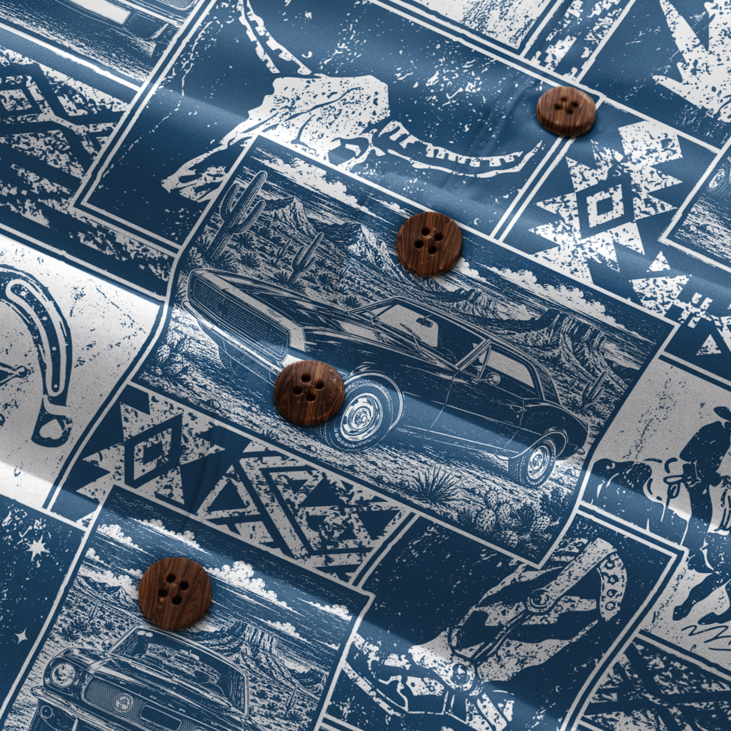 Texas x Classic Car Hawaiian Shirt for Men
