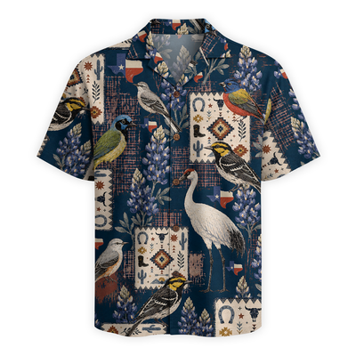 Texas x Bird Watching Hawaiian Shirt for Men