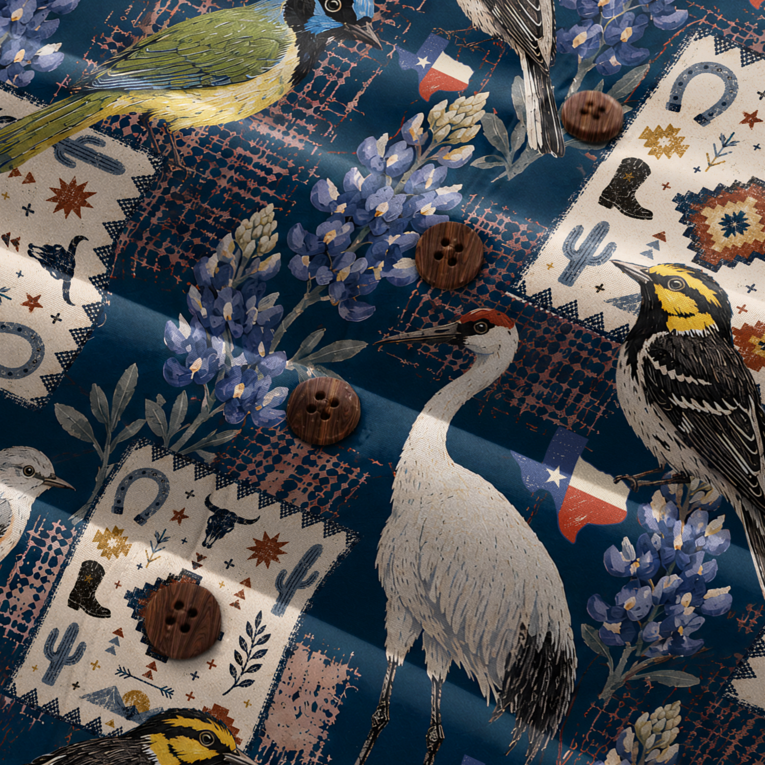 Texas x Bird Watching Hawaiian Shirt for Men