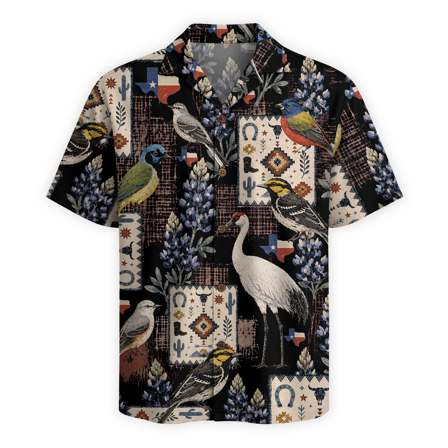 Texas x Bird Watching Hawaiian Shirt for Men
