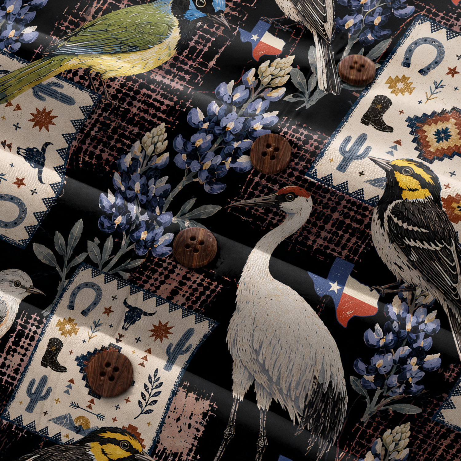 Texas x Bird Watching Hawaiian Shirt for Men