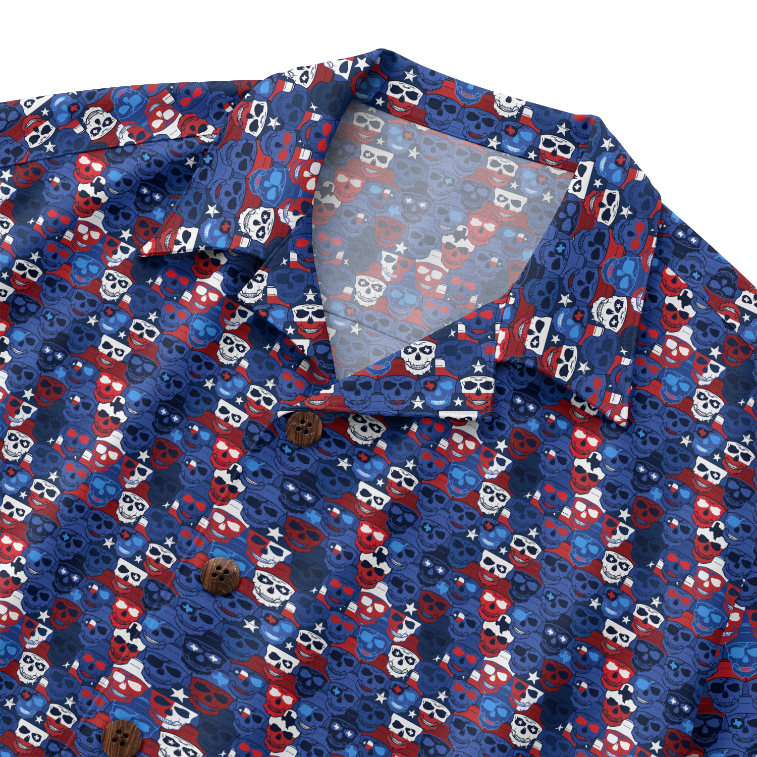 Texas x Skull Hawaiian Shirt for Men
