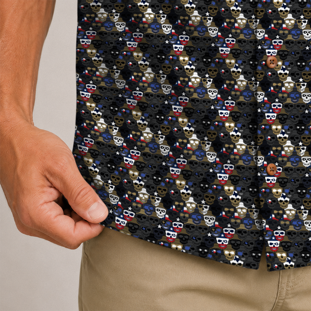Texas x Skull Hawaiian Shirt for Men