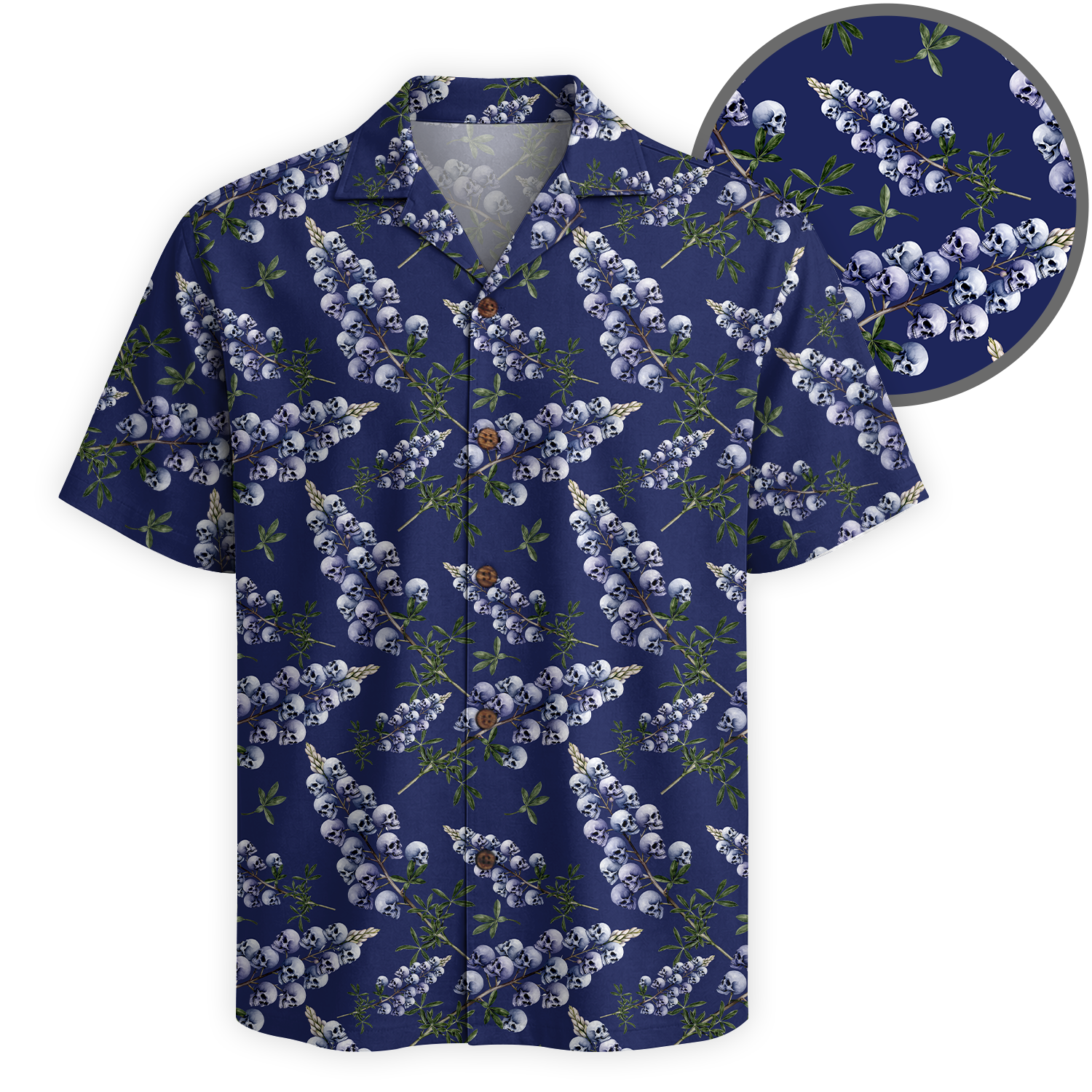 Texas x Skull Hawaiian Shirt for Men
