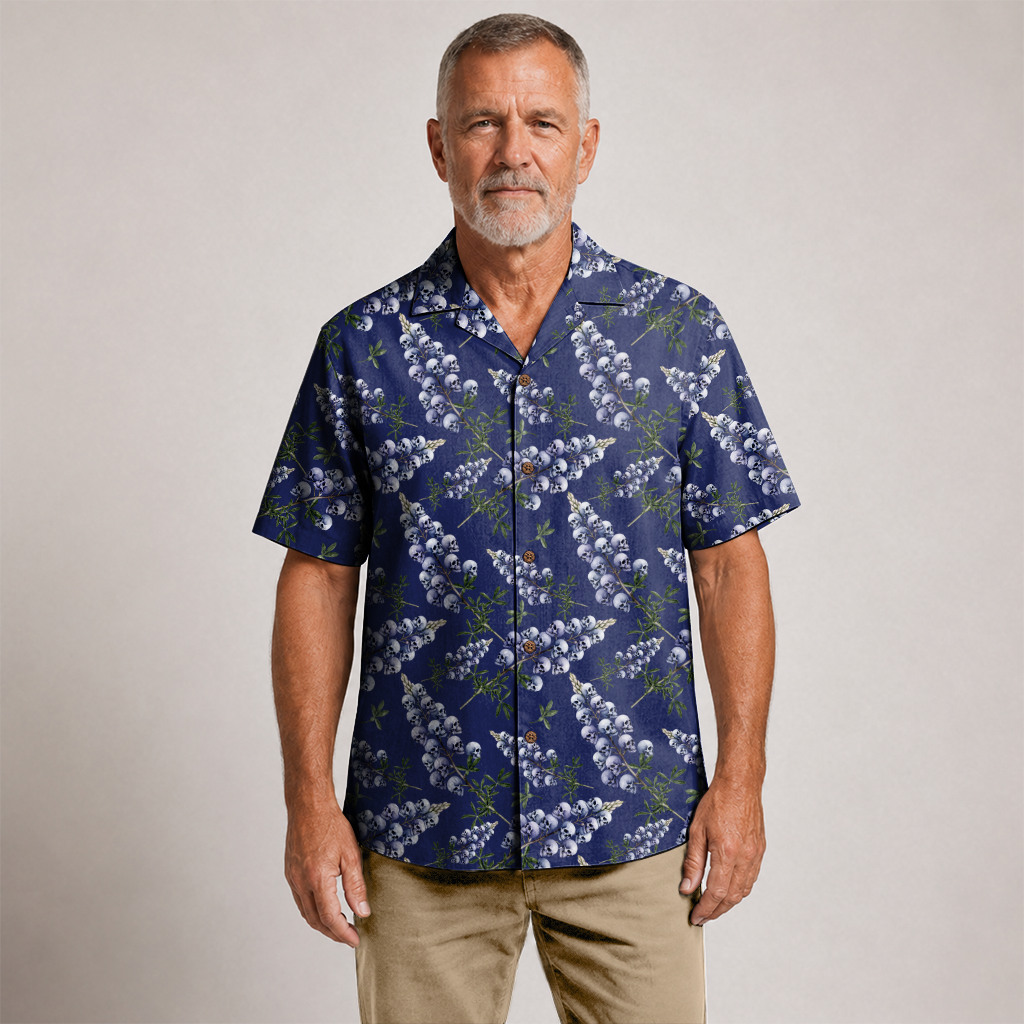 Texas x Skull Hawaiian Shirt for Men
