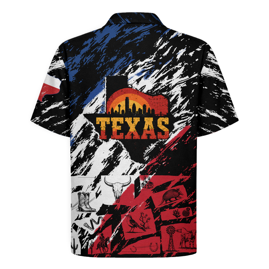 Texas Flag Hawaiian Shirt for Men
