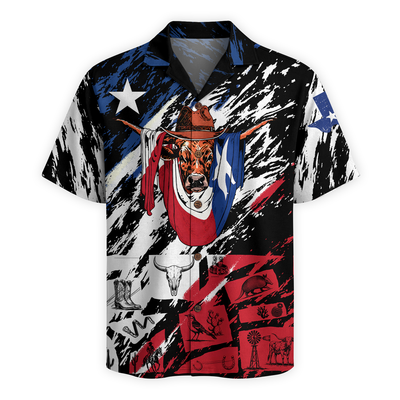 Texas Flag Hawaiian Shirt for Men