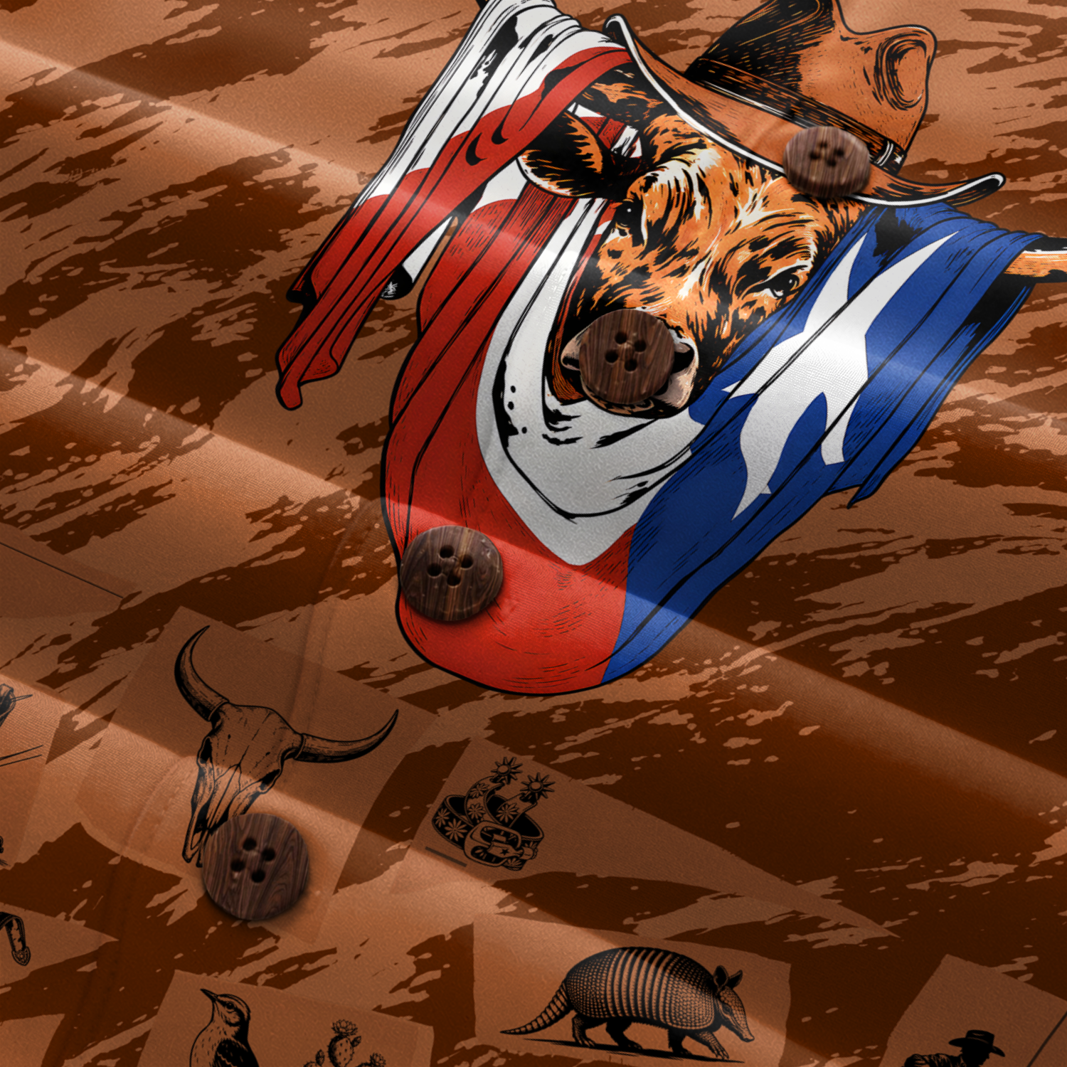 Texas Flag Hawaiian Shirt for Men