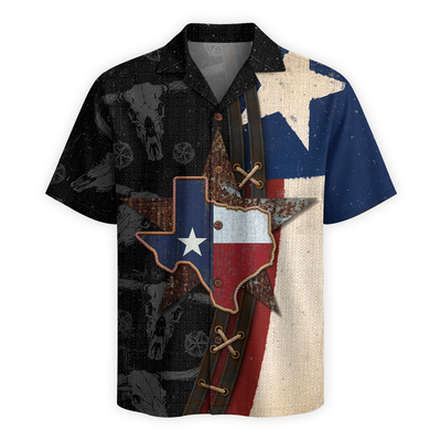 Texas Flag Hawaiian Shirt for Men