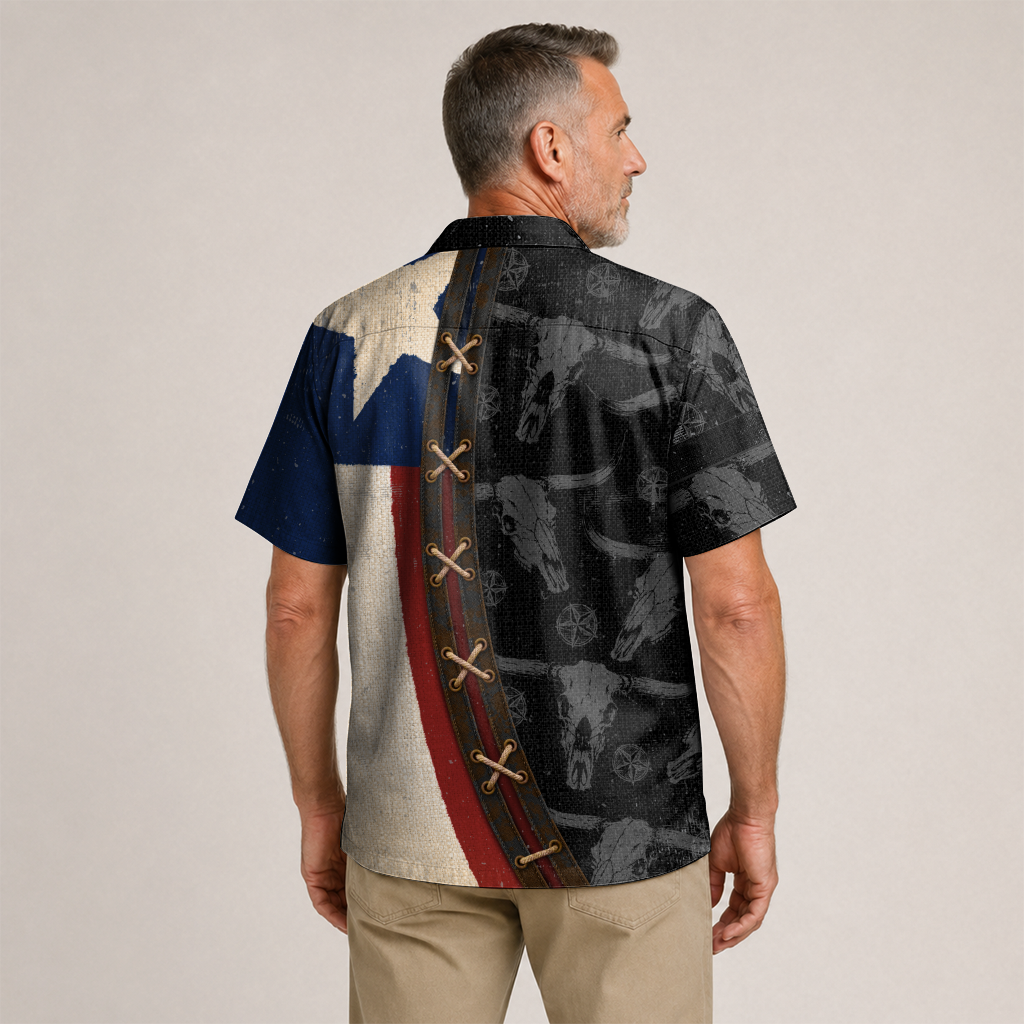 Texas Flag Hawaiian Shirt for Men