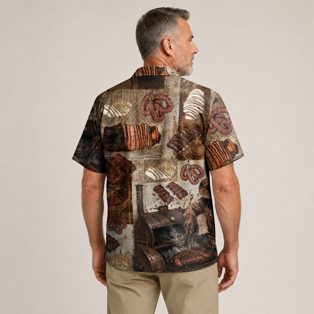 Texas x BBQ Hawaiian Shirt for Men