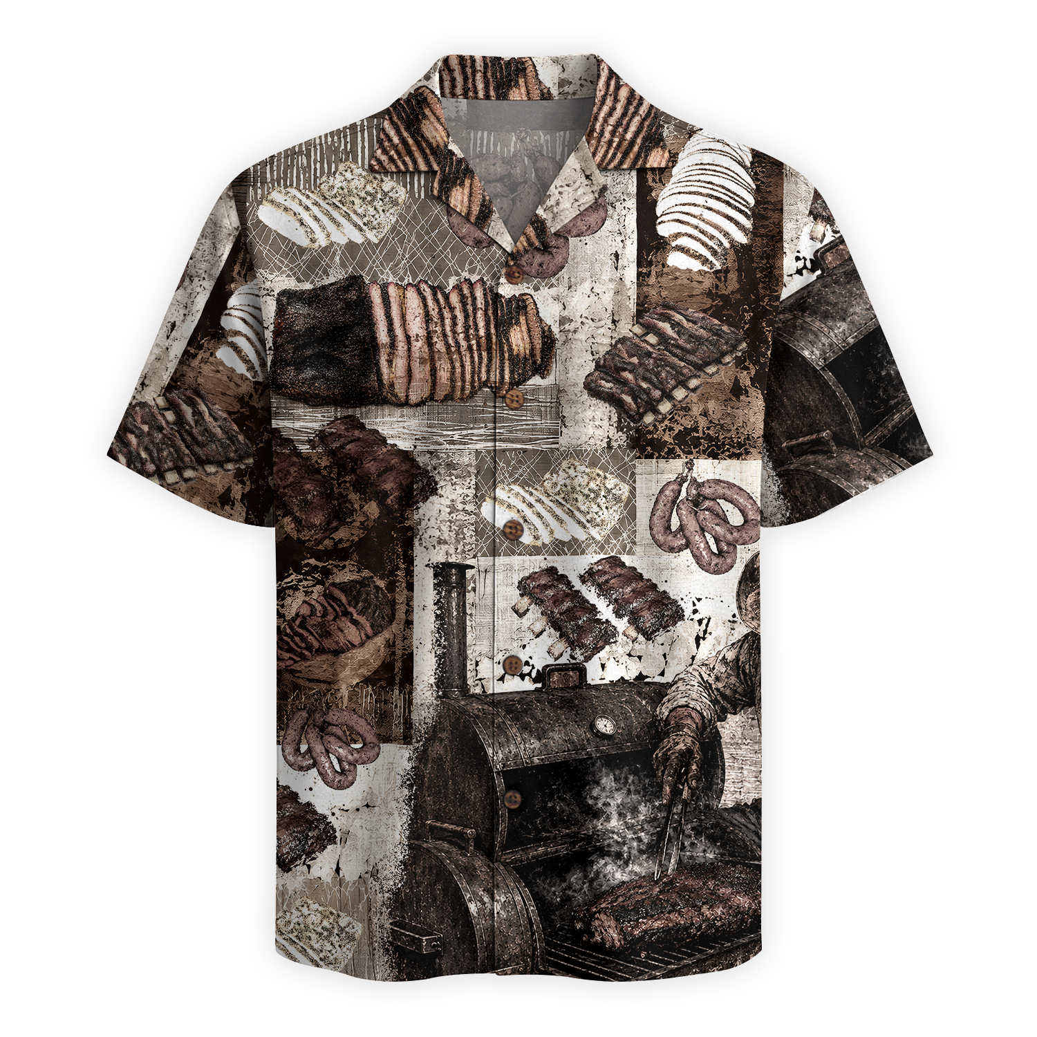 Texas x BBQ Hawaiian Shirt for Men