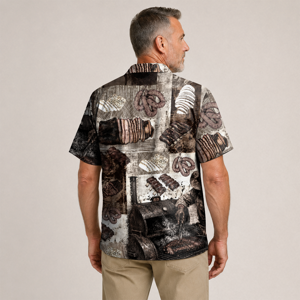 Texas x BBQ Hawaiian Shirt for Men