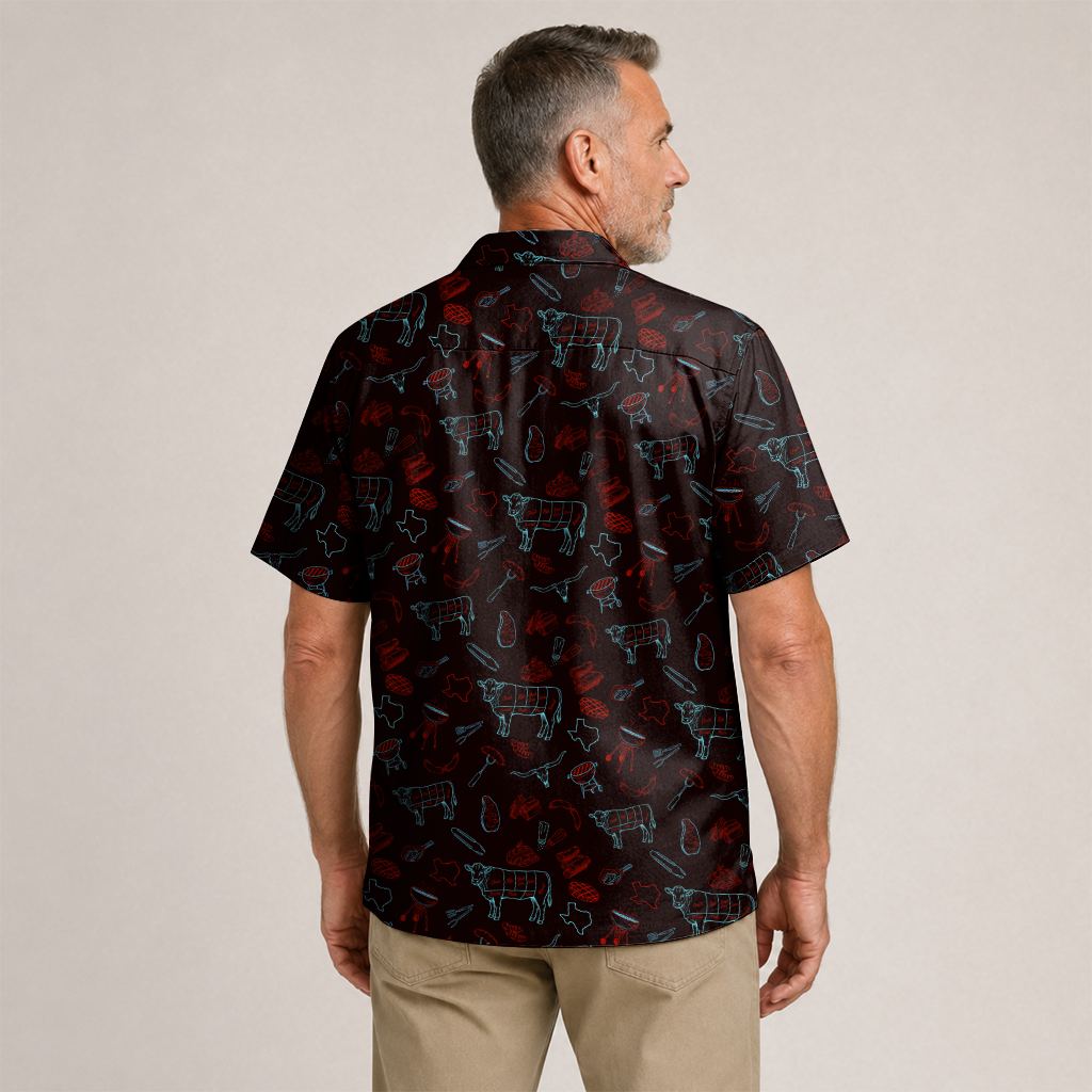 Texas x BBQ Hawaiian Shirt for Men
