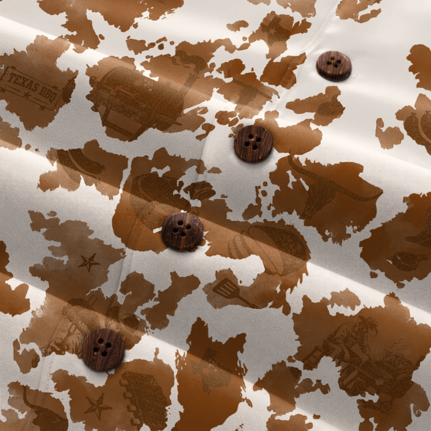 Texas x BBQ Hawaiian Shirt for Men