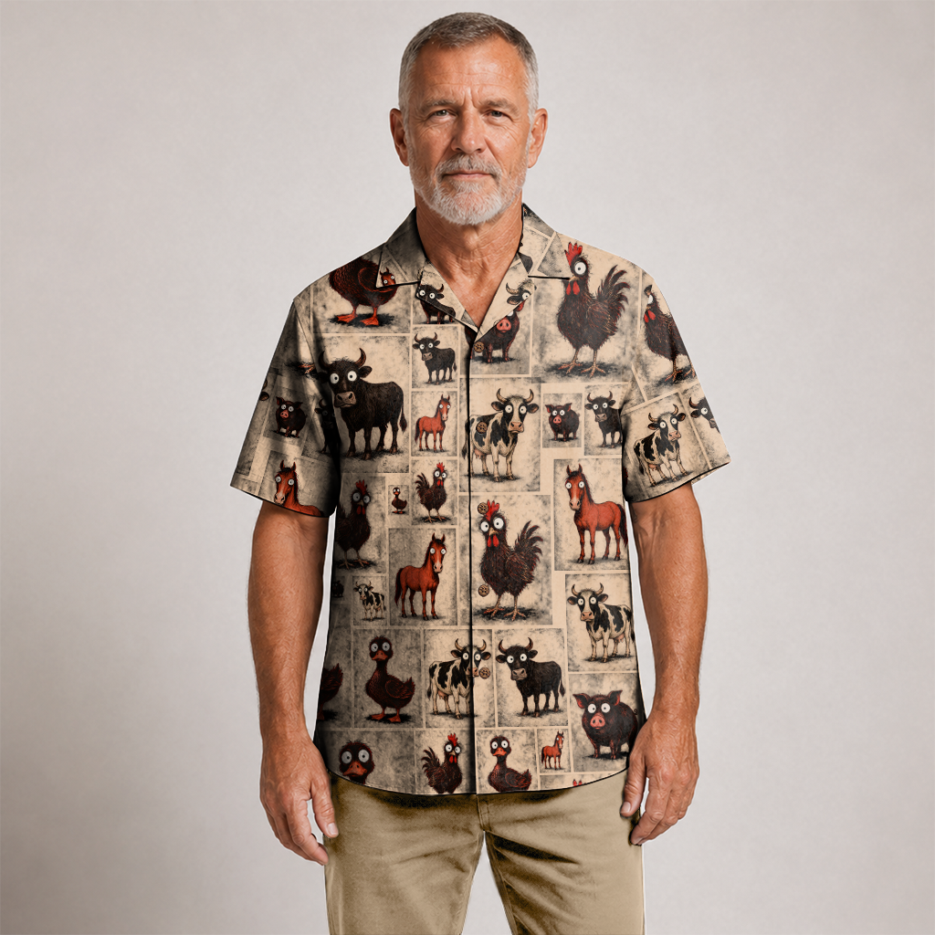 Farmer Hawaiian Shirt for Men