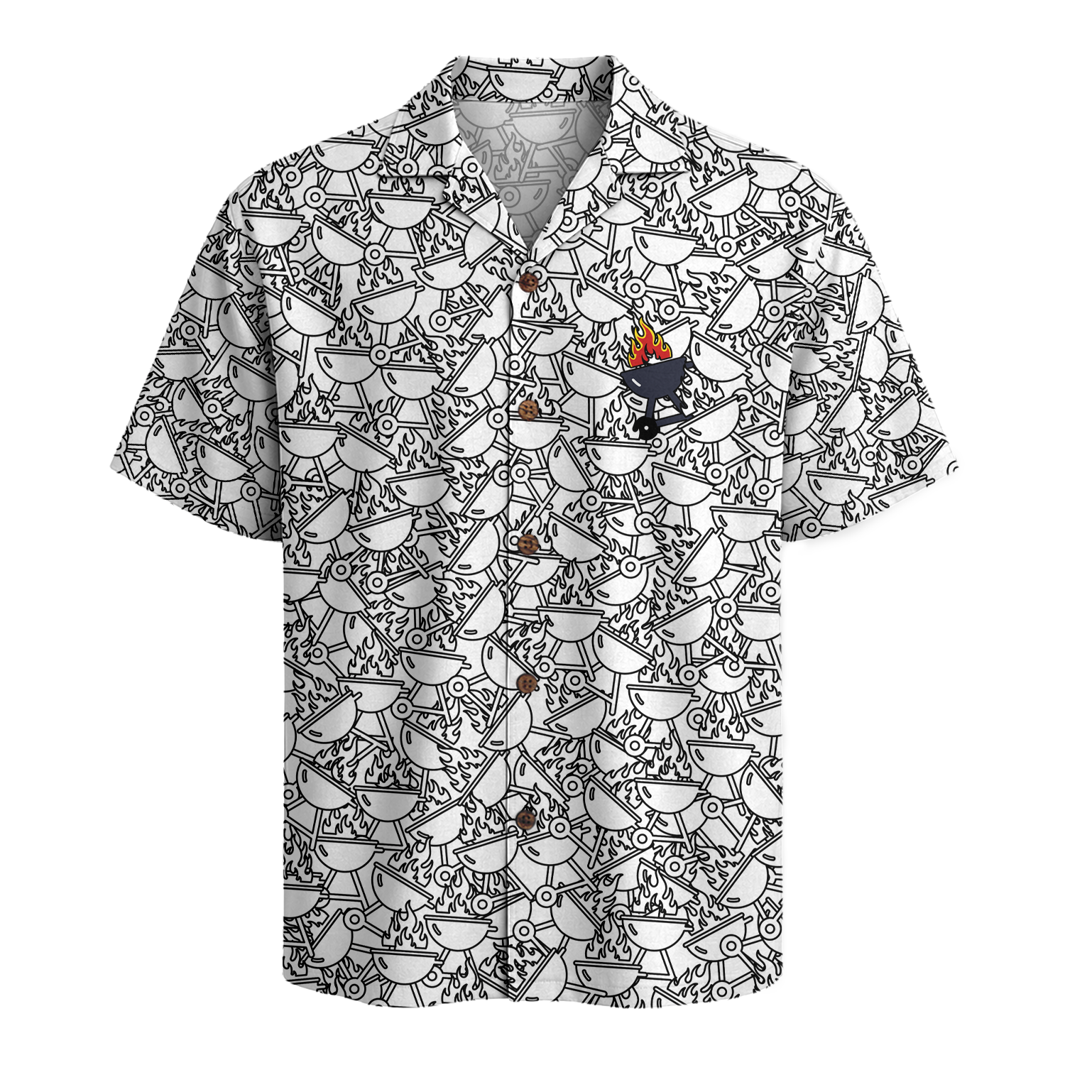 BBQ Hawaiian Shirt for Men