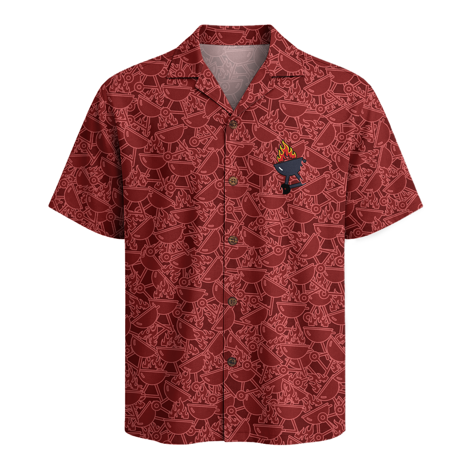 BBQ Hawaiian Shirt for Men