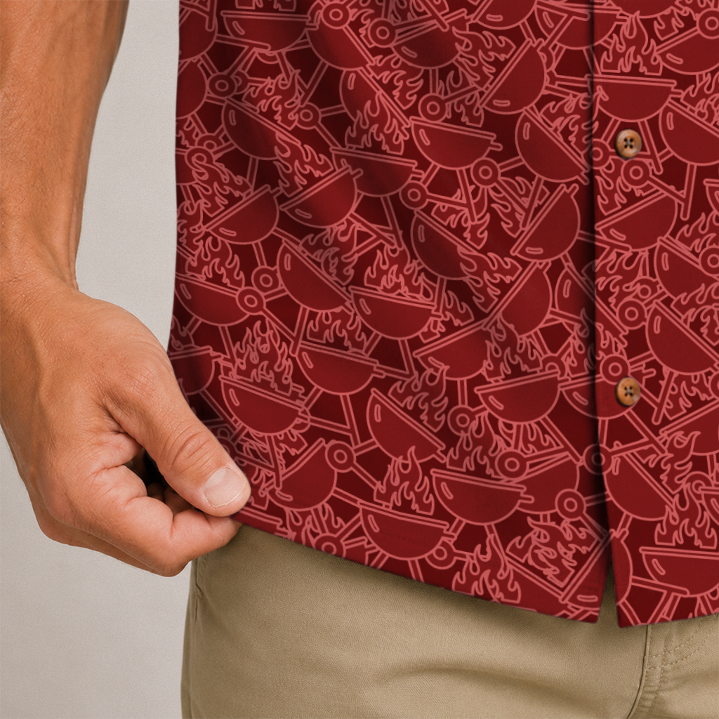 BBQ Hawaiian Shirt for Men
