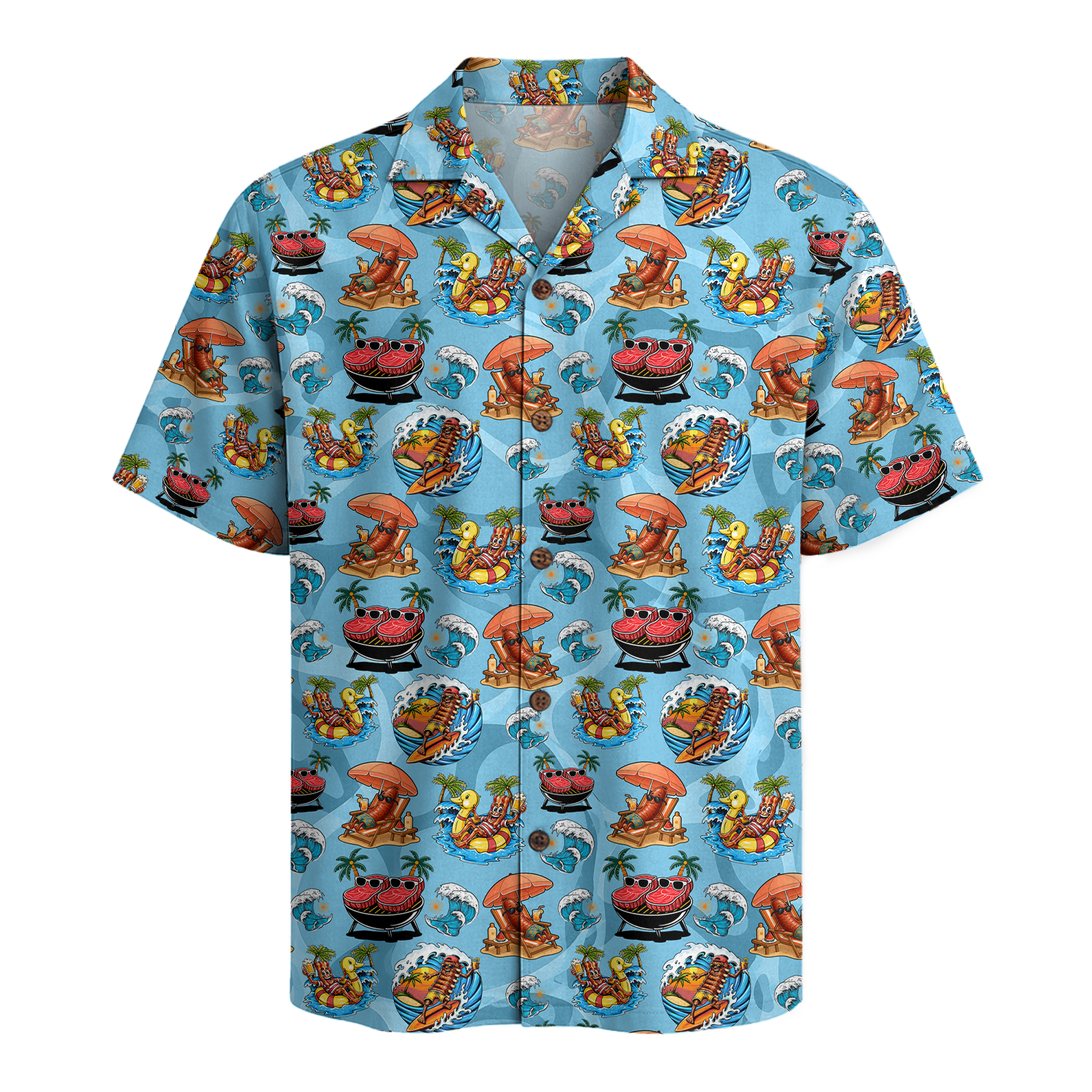 BBQ Hawaiian Shirt for Men