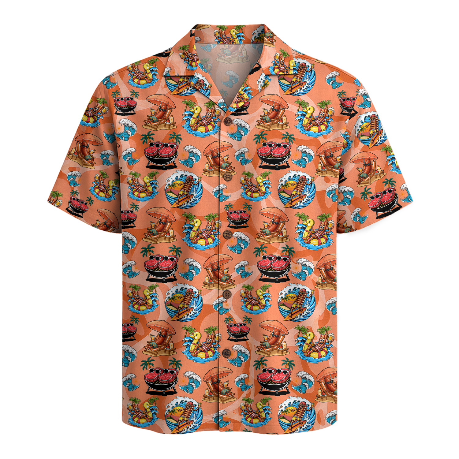 BBQ Hawaiian Shirt for Men