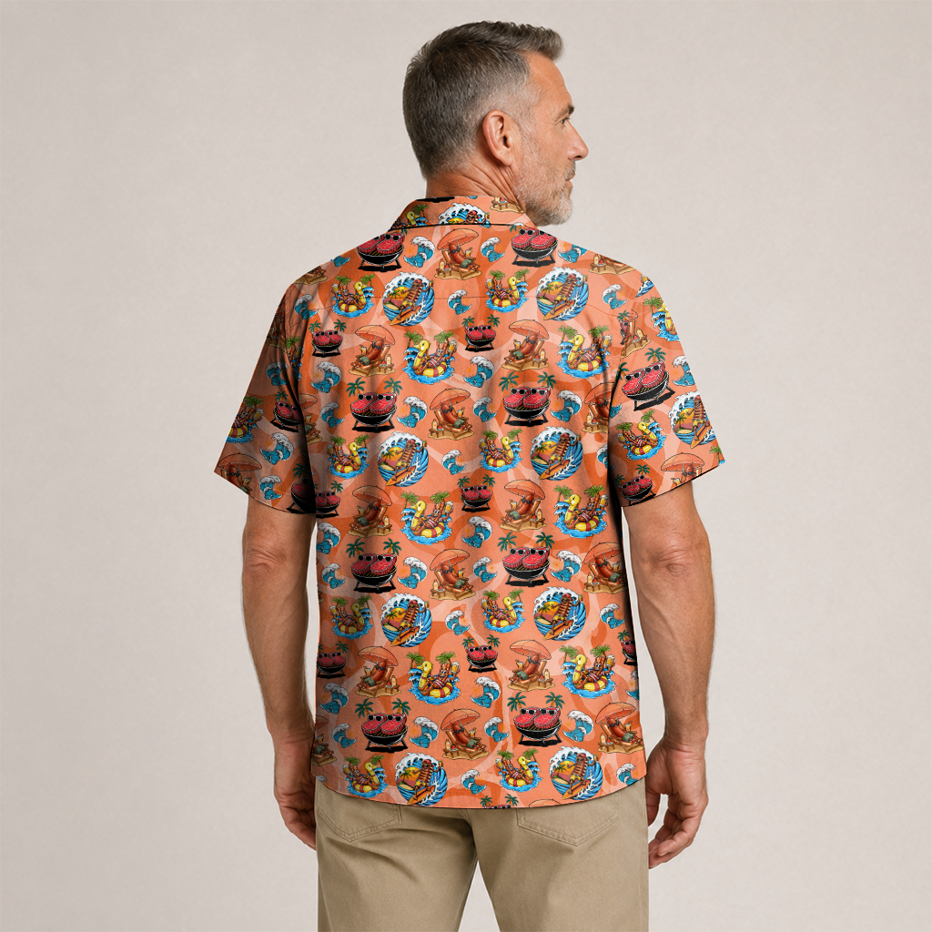 BBQ Hawaiian Shirt for Men