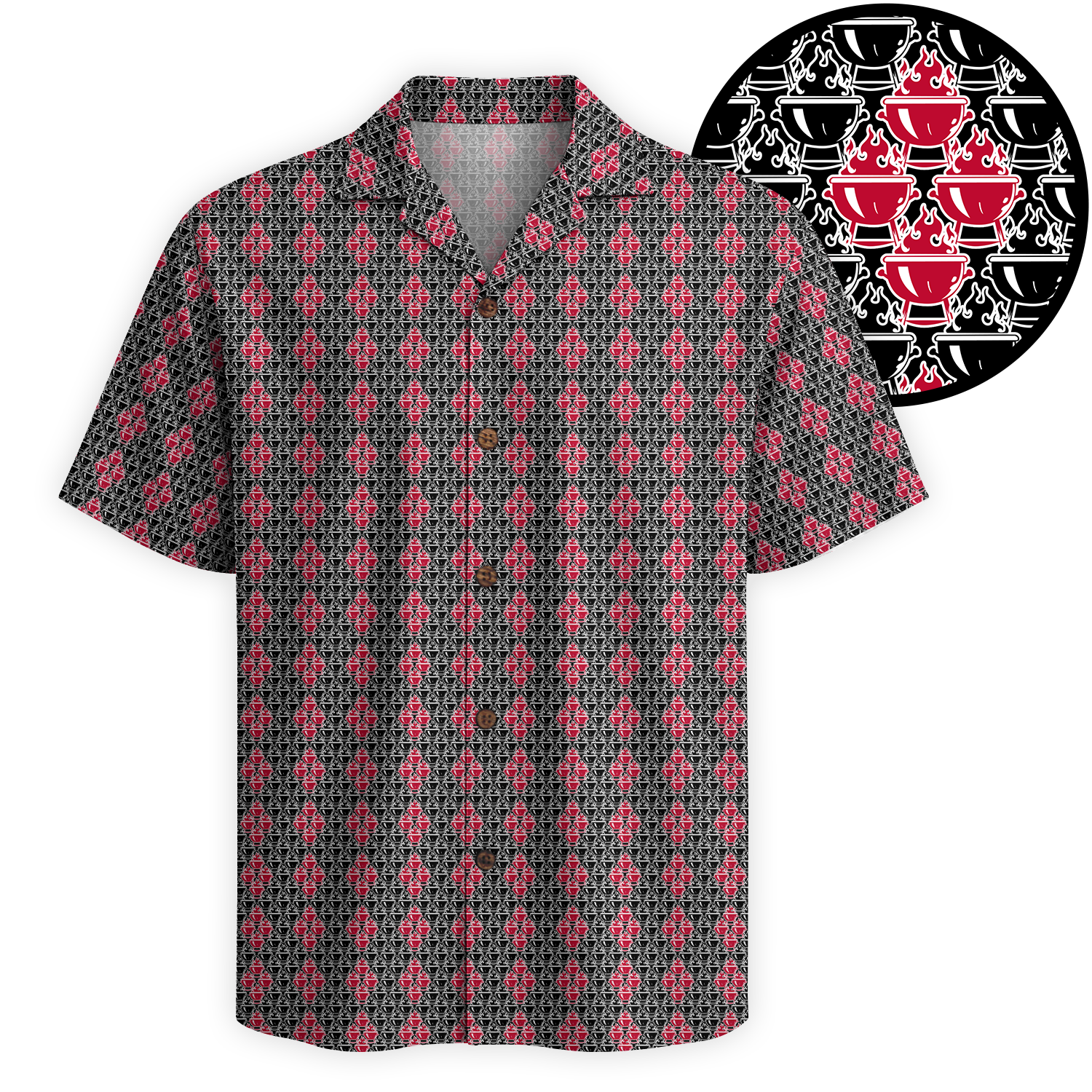 BBQ Hawaiian Shirt for Men