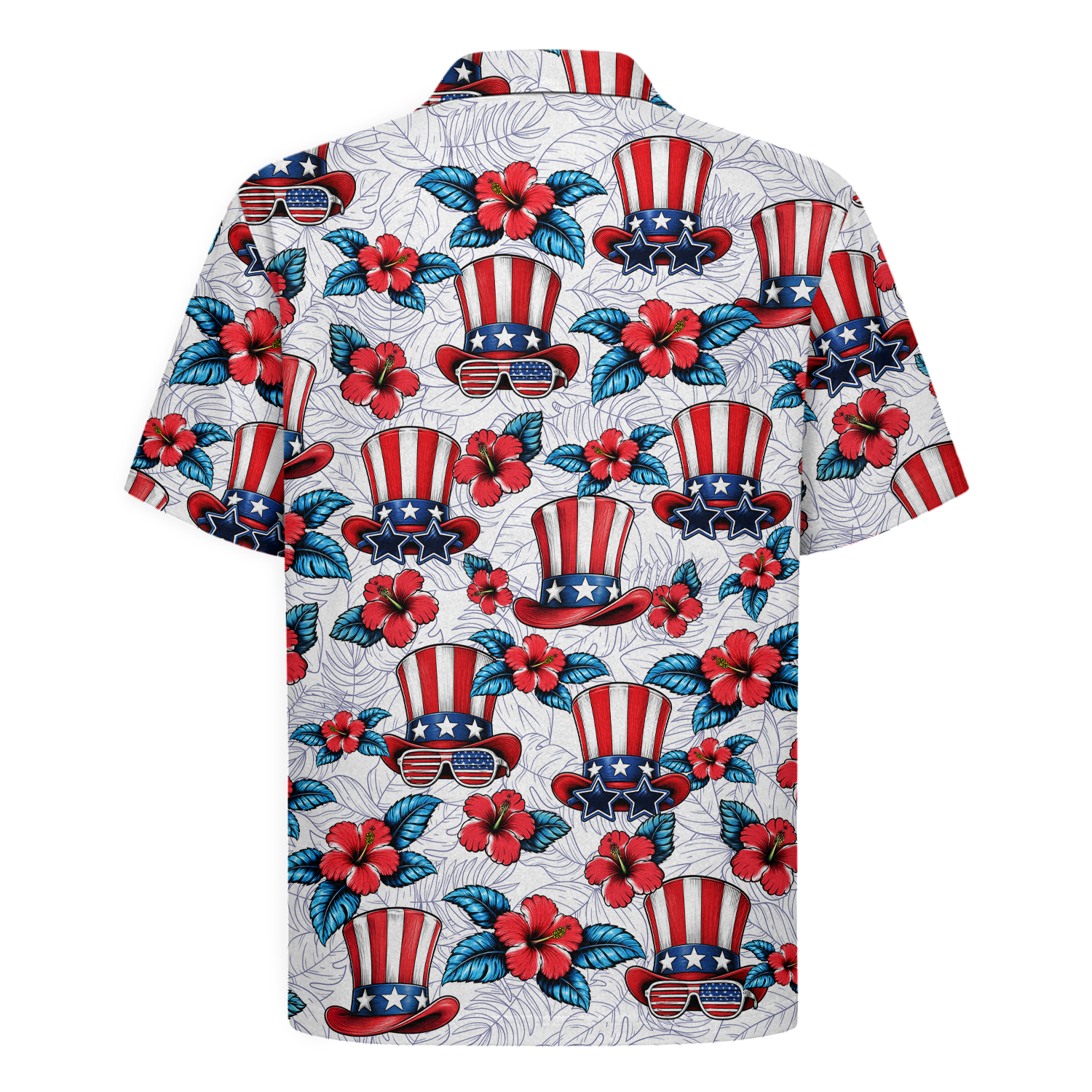 American Heritage Uncle Sam Hat Hawaiian Shirt for Men
